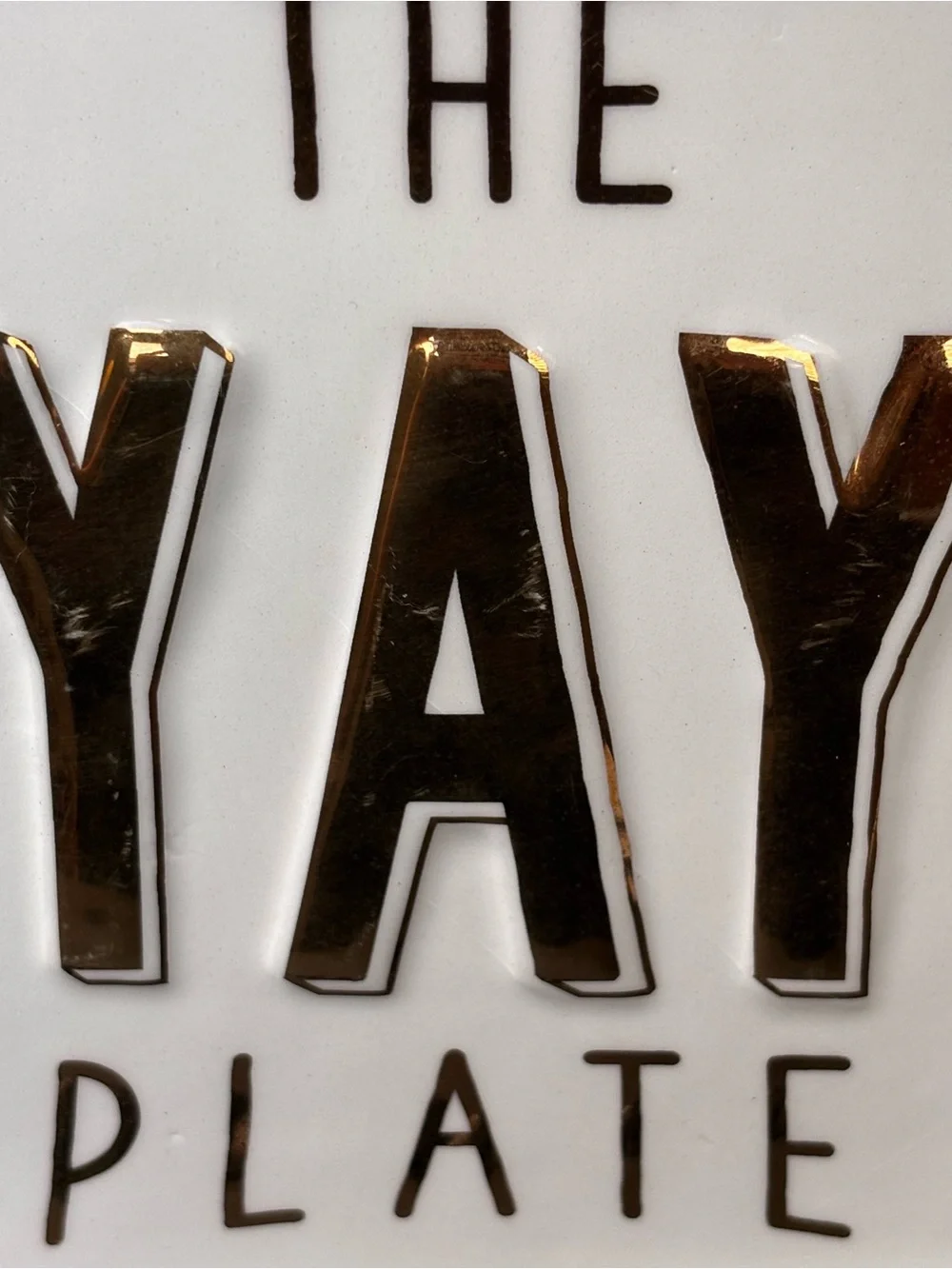 Mudpie “The YAY Plate” Confetti And Celebratory Phrases 8”